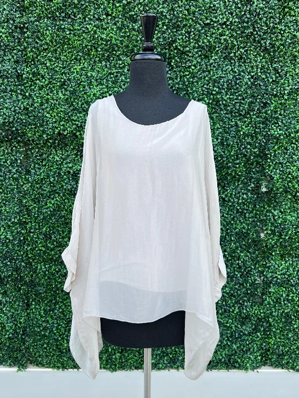 Silk Poncho Top