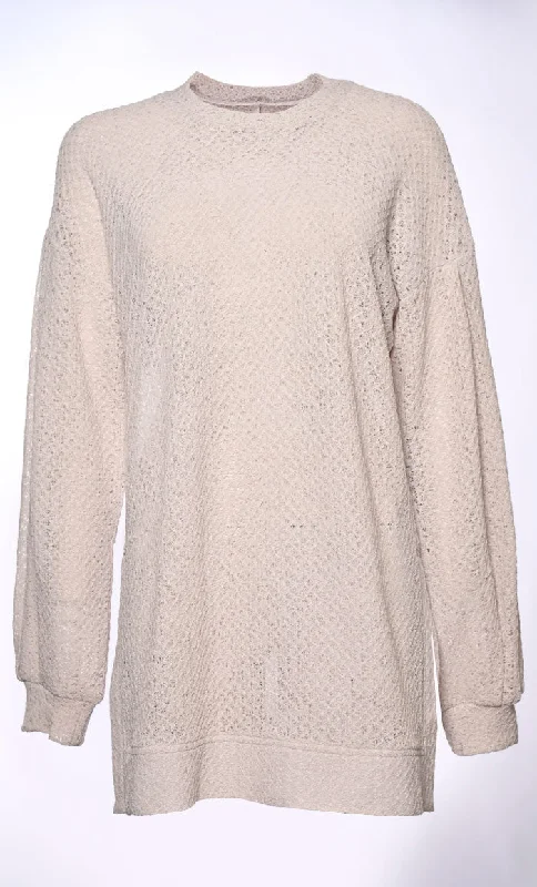 Sweater Serenity: Unwind in Korean Knitted Comfort (Cream)