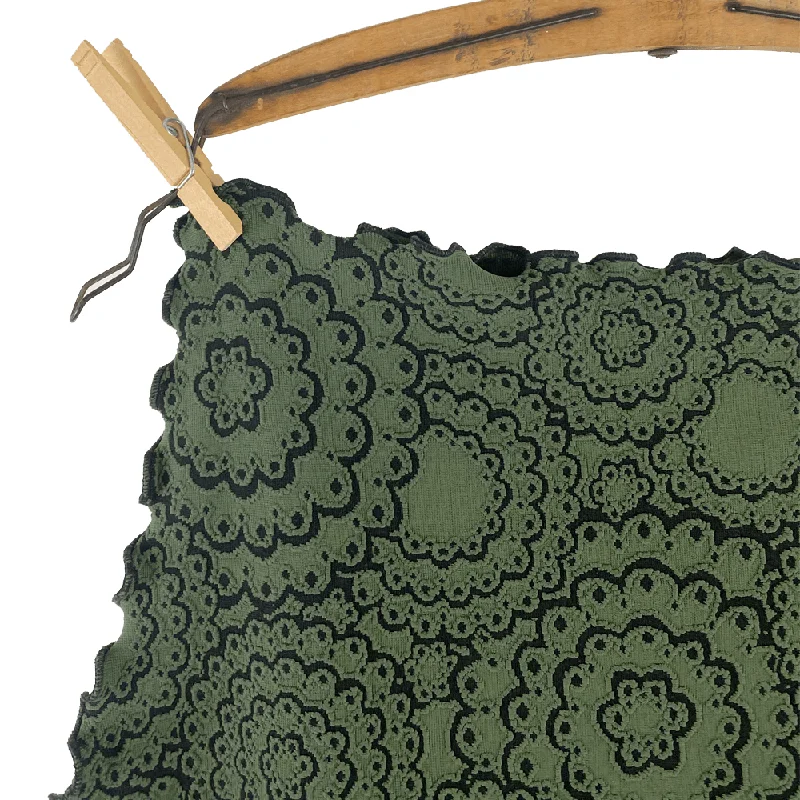 Thyme Doily Jacquard Knit Bias Skirt