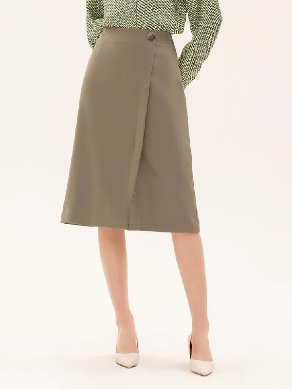 Worsted Woolen A-Line Women Skirt