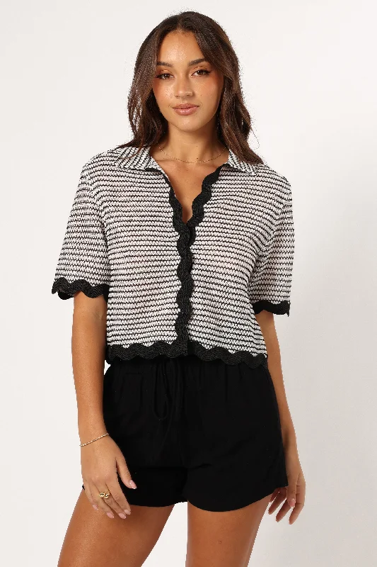 Giada Top - Black White